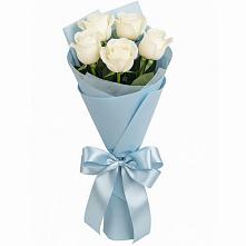 Букет 5 Белых роз Проуд #REPLACE_PRED# Старонижестеблиевской
