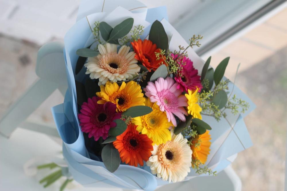 Букет цветов из: Герберы в Старонижестеблиевской