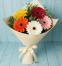 Букет цветов из:  Герберы в Старонижестеблиевской