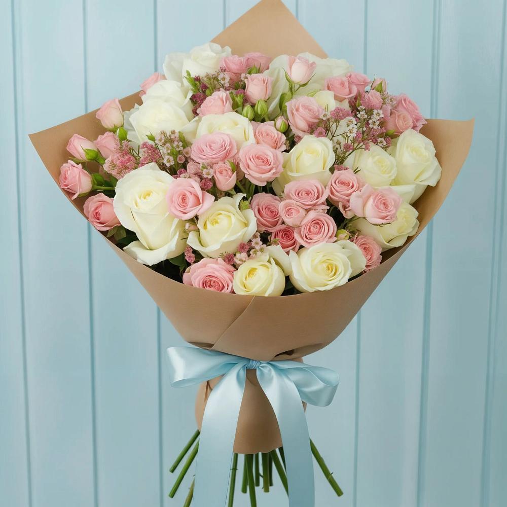 Букет цветов из: Розы в Старонижестеблиевской