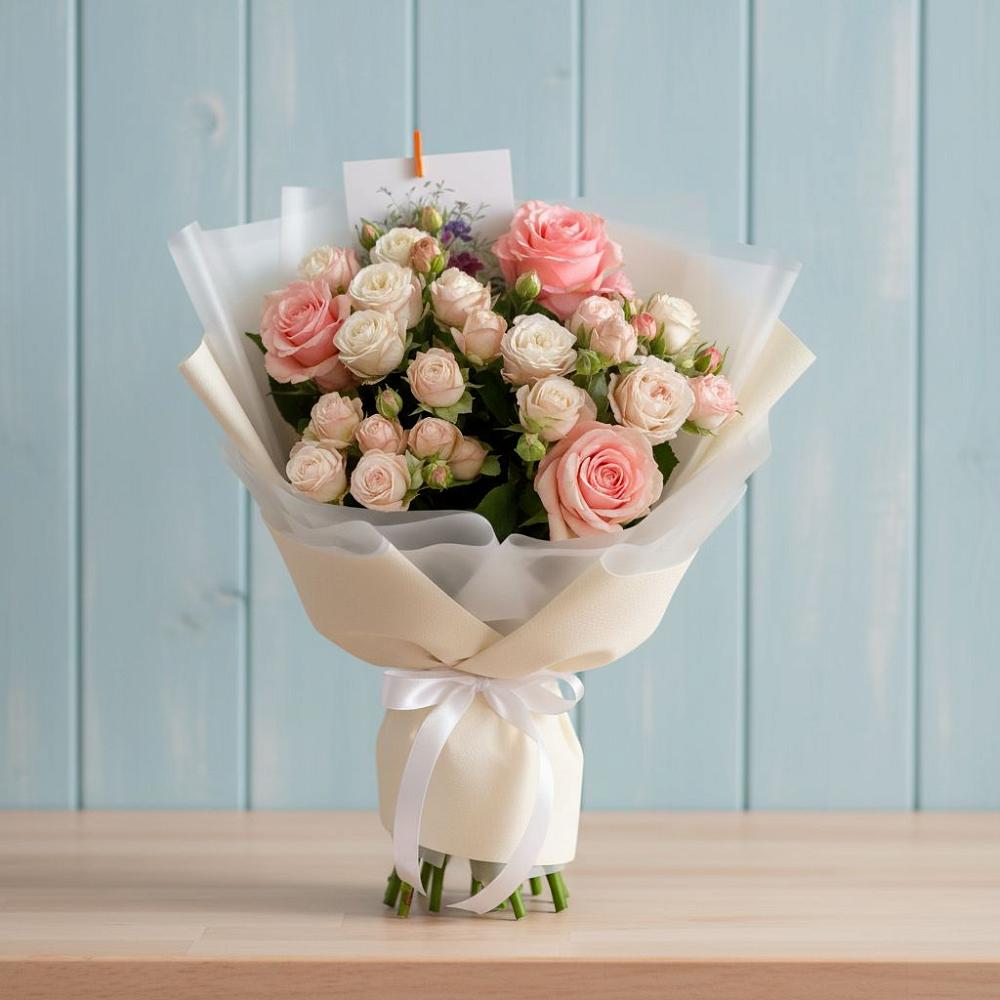 Букет цветов из: Розы в Старонижестеблиевской