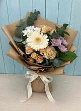 Букет цветов из:  Герберы и Хризантемы в Старонижестеблиевской