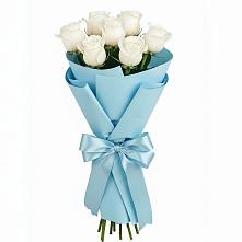 Букет 7 белых роз Проуд #REPLACE_PRED# Старонижестеблиевской