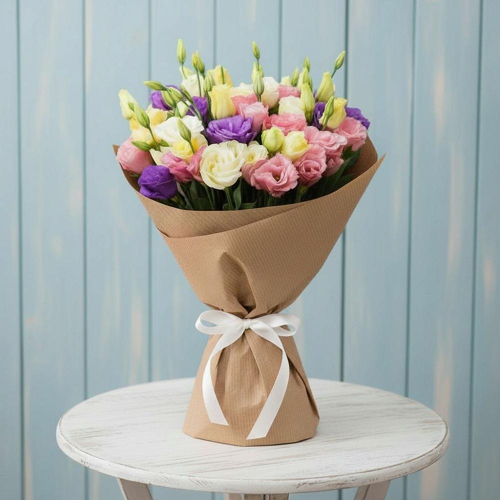 Букет цветов из: Лизиантусы в Старонижестеблиевской