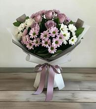 Букет цветов из:  Хризантемы и Розы в Старонижестеблиевской