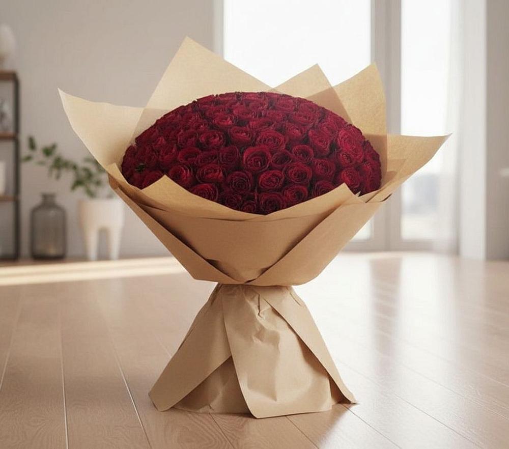 Букет 101 Красная роза в Старонижестеблиевской