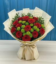 Букет цветов из:  Розы и Хризантемы #REPLACE_PRED# Старонижестеблиевской