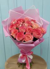 Букет 15 Розовых роз Равель в Старонижестеблиевской