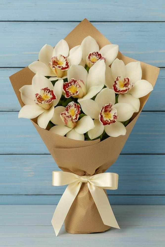 Букет цветов из: Орхидеи и Розы в Старонижестеблиевской