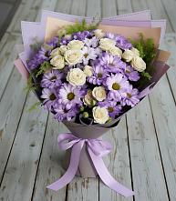 Букет цветов из:  Хризантемы и Розы в Старонижестеблиевской