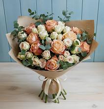 Букет цветов из:  Альстромерии и Розы в Старонижестеблиевской